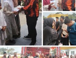 PAC PP Kecamatan Pagar Merbau Bantu 100 Anak Yatim Piatu