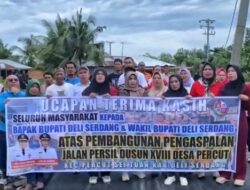 Puluhan Tahun Dinanti, Jalan Persil Dusun XVIII Desa Percut Kini Diaspal