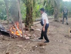 Polsek Medan Kota Bakar Barak Narkoba di Jalan Brigjen Katamso